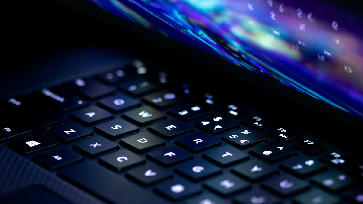 Primer plano de un teclado de computadora portátil