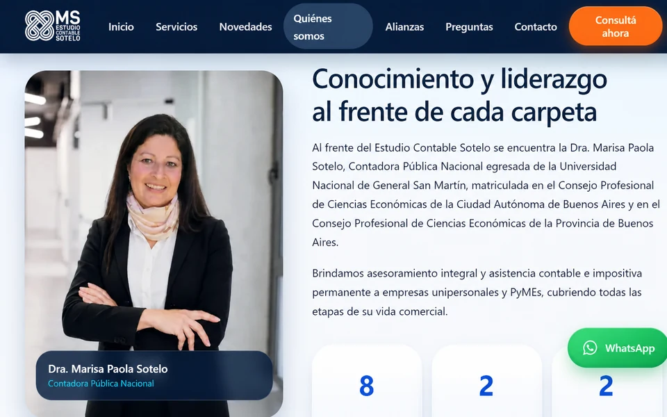 Captura del sitio Estudio Contable Sotelo